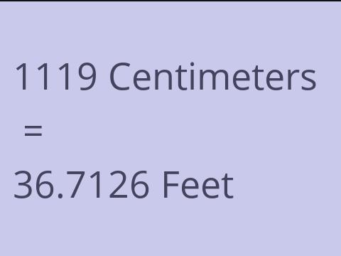 1119 CM TO FEET