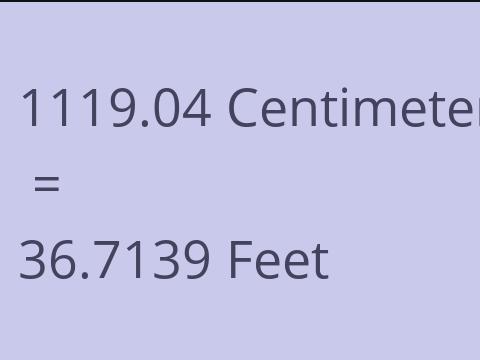 1119.04 CM TO FEET