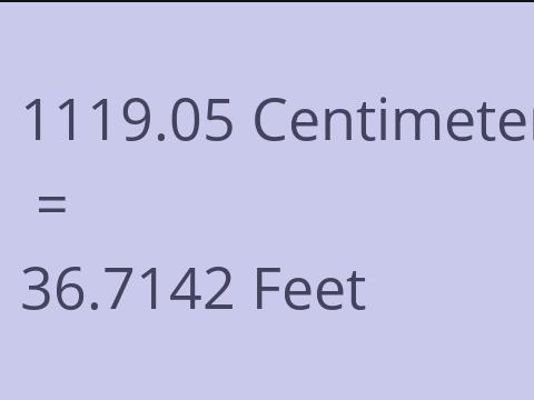 1119.05 CM TO FEET