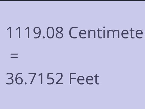 1119.08 CM TO FEET