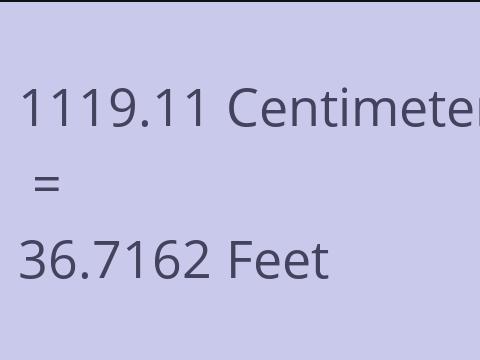 1119.11 CM TO FEET