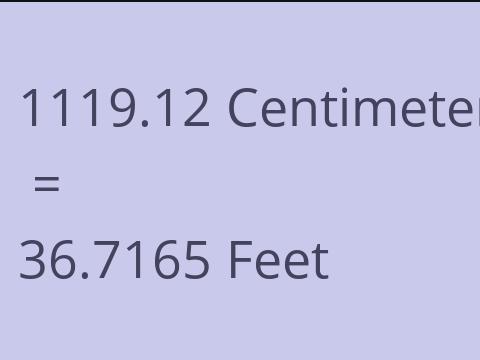 1119.12 CM TO FEET