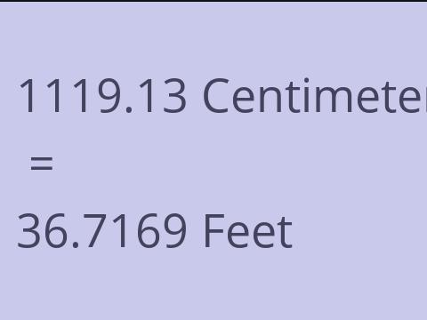 1119.13 CM TO FEET