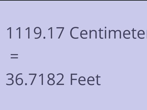 1119.17 CM TO FEET