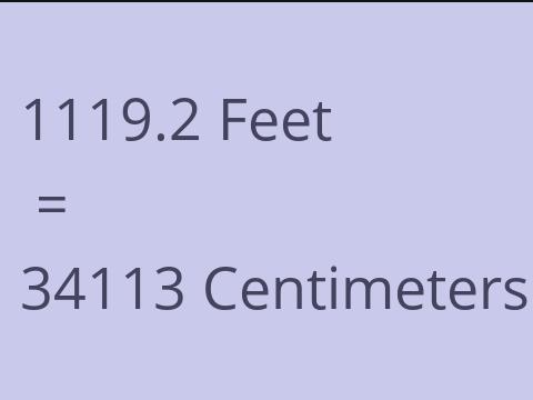 1119.2 FEET TO CM