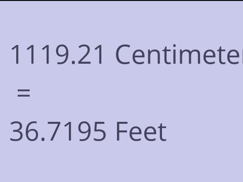 1119.21 CM TO FEET