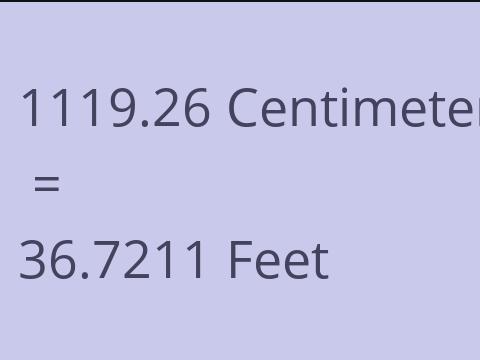 1119.26 CM TO FEET