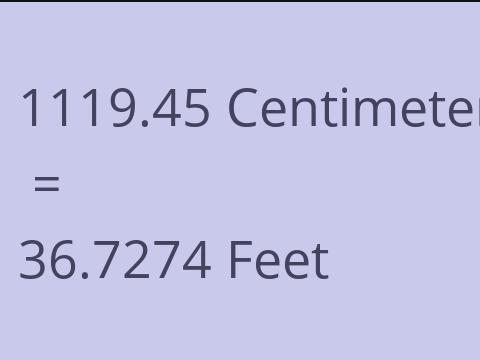 1119.45 CM TO FEET