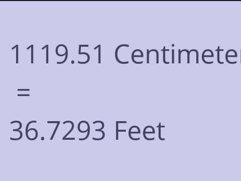 1119.51 CM TO FEET