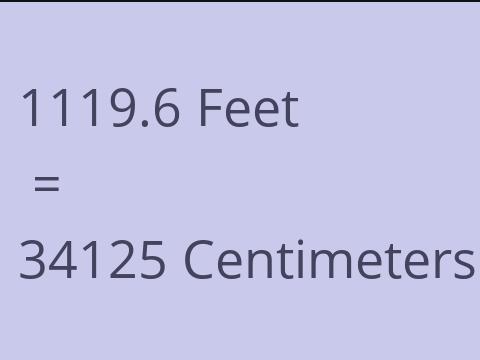 1119.6 FEET TO CM