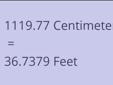 1119.77 CM TO FEET