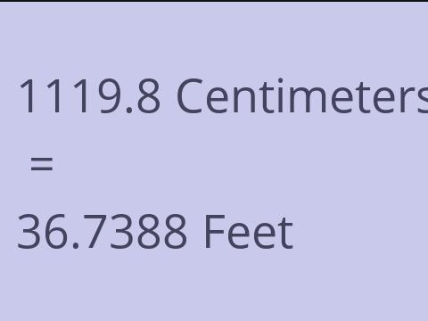 1119.8 CM TO FEET