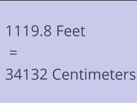 1119.8 FEET TO CM