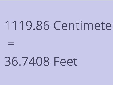 1119.86 CM TO FEET