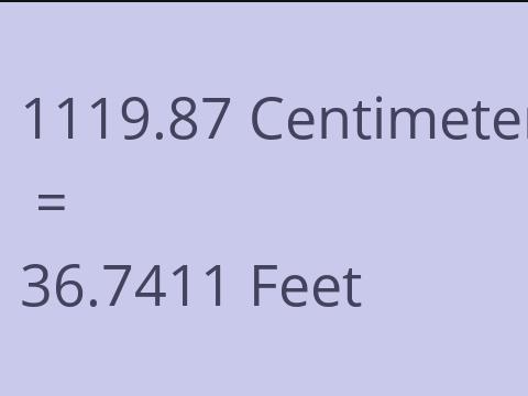 1119.87 CM TO FEET