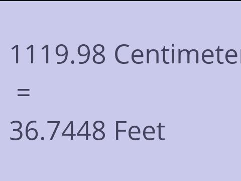 1119.98 CM TO FEET