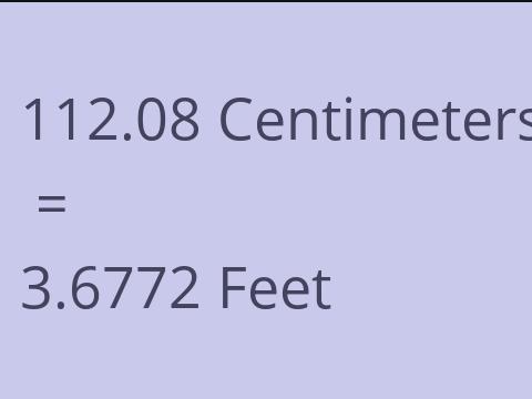 112.08 CM TO FEET