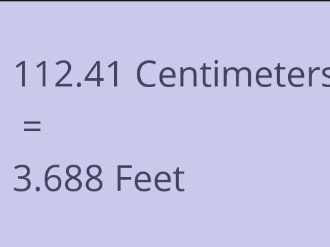 112.41 CM TO FEET