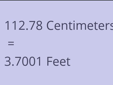 112.78 CM TO FEET