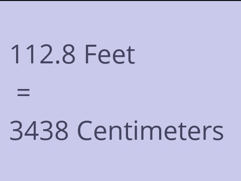 112.8 FEET TO CM