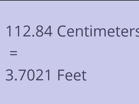 112.84 CM TO FEET