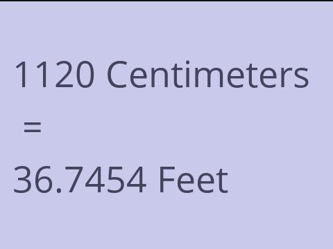 1120 CM TO FEET