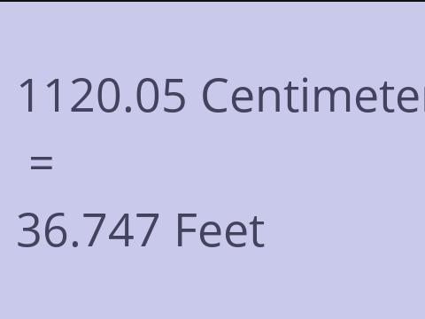 1120.05 CM TO FEET