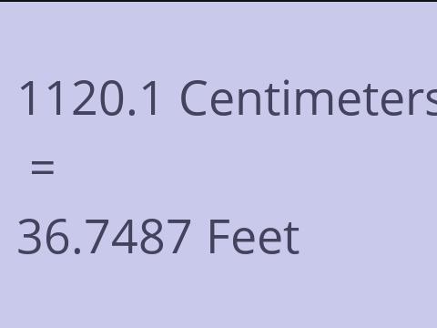 1120.1 CM TO FEET