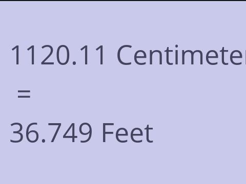 1120.11 CM TO FEET