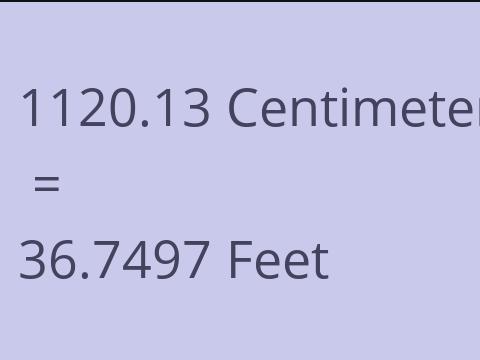 1120.13 CM TO FEET