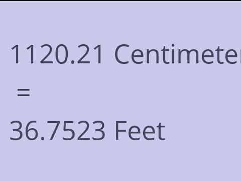 1120.21 CM TO FEET