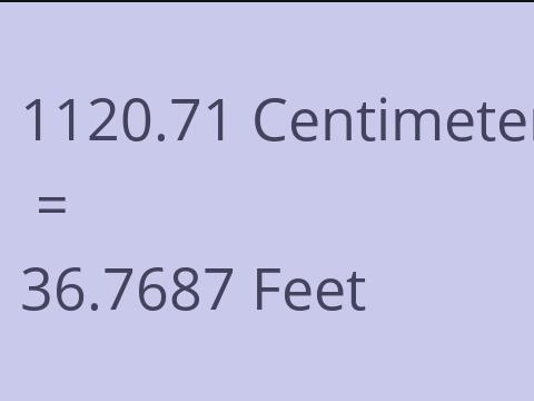 1120.71 CM TO FEET