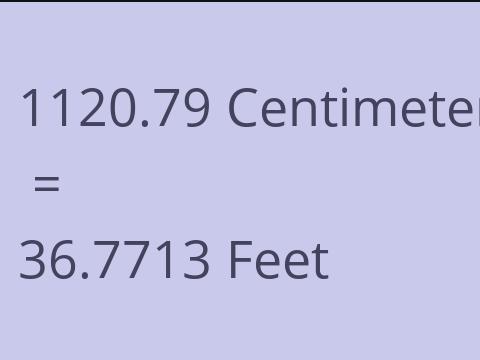 1120.79 CM TO FEET