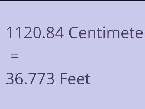 1120.84 CM TO FEET