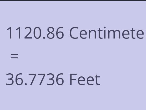 1120.86 CM TO FEET