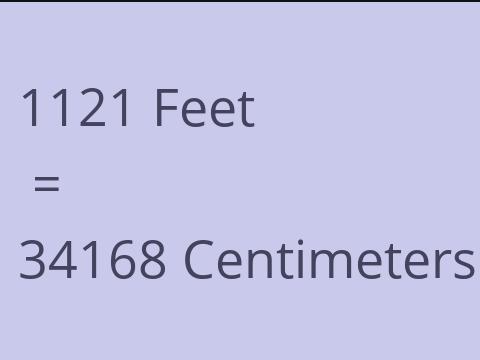 1121 FEET TO CM