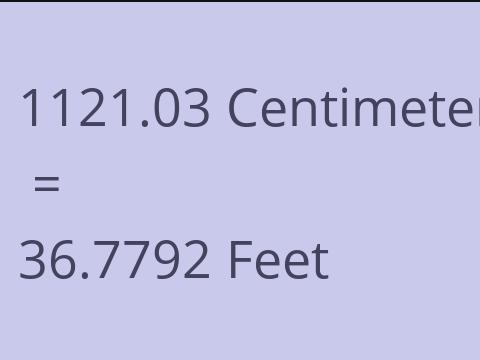 1121.03 CM TO FEET