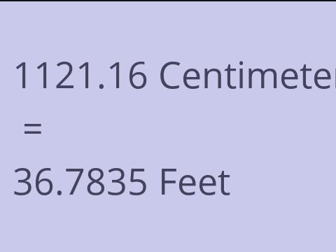 1121.16 CM TO FEET