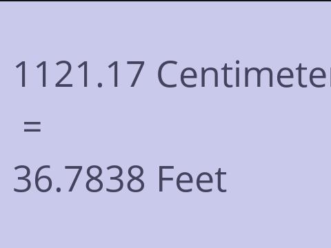 1121.17 CM TO FEET