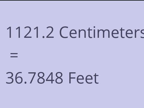 1121.2 CM TO FEET