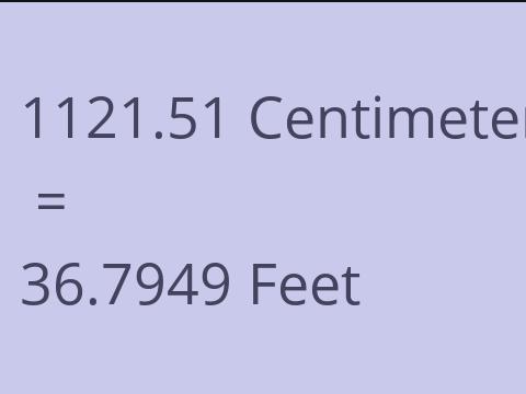 1121.51 CM TO FEET