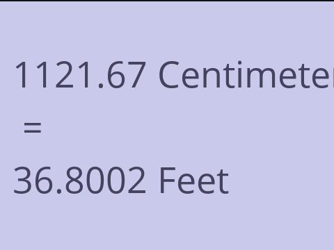 1121.67 CM TO FEET