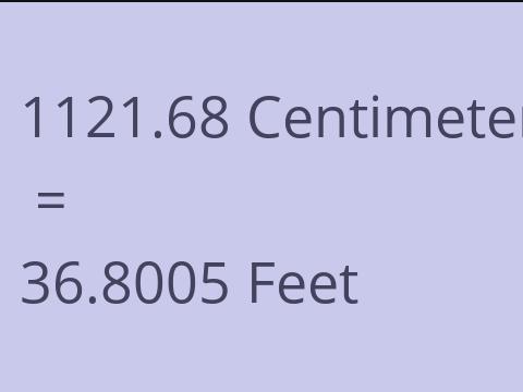 1121.68 CM TO FEET