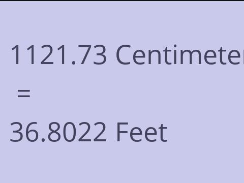 1121.73 CM TO FEET