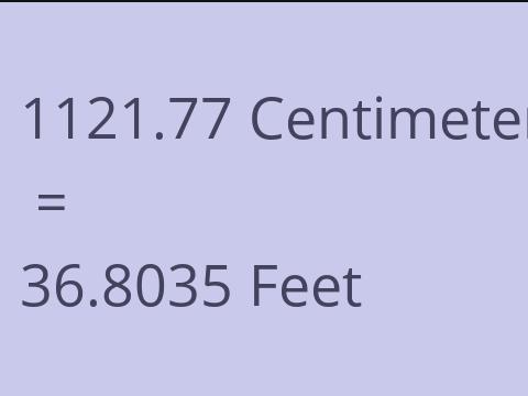 1121.77 CM TO FEET