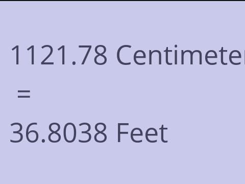 1121.78 CM TO FEET