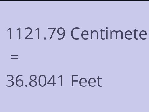 1121.79 CM TO FEET