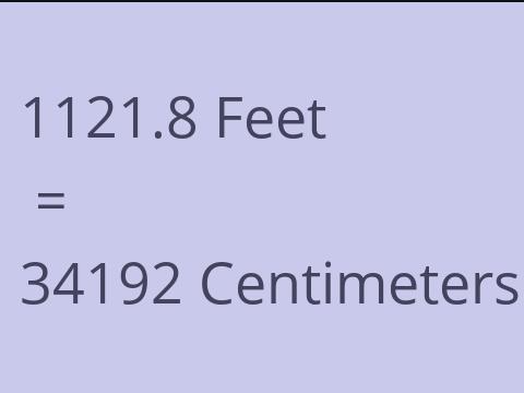 1121.8 FEET TO CM