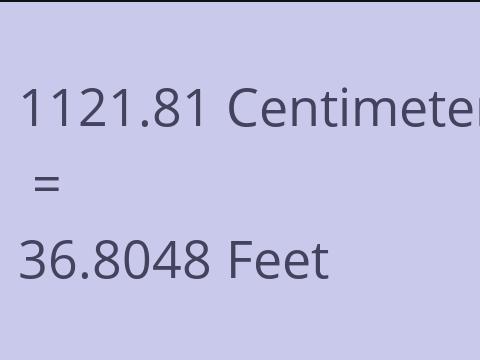 1121.81 CM TO FEET