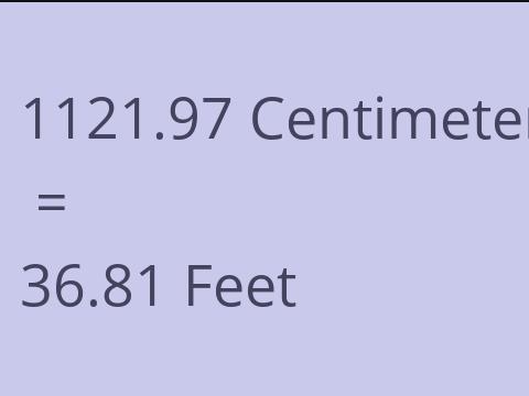 1121.97 CM TO FEET